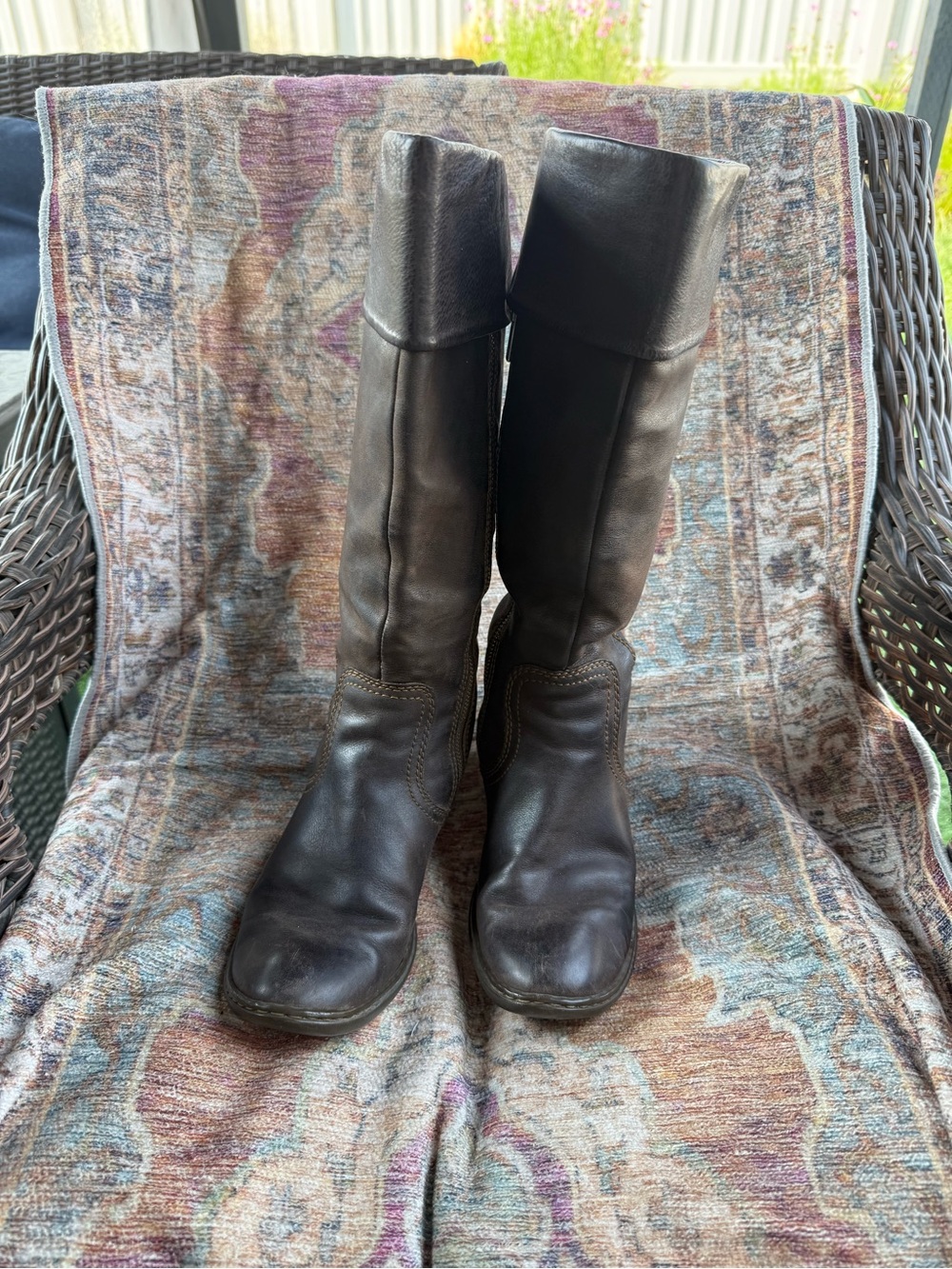 Born brown leather tall riding boots women’s size 7.5 EU 38. Side zip - Picture 10 of 10